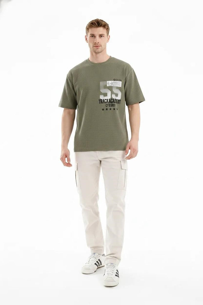 Men Moss Typography Printed T-shirt