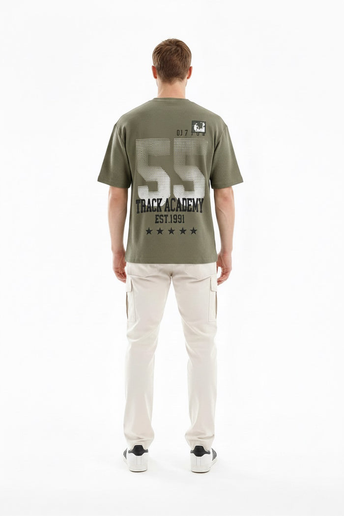 Men Moss Typography Printed T-shirt