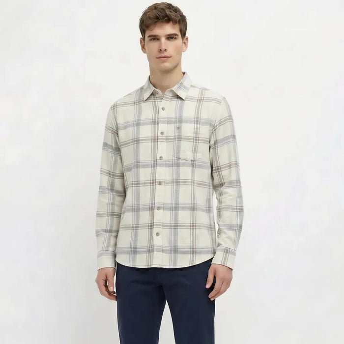 Men Natural Checked Casual Shirt
