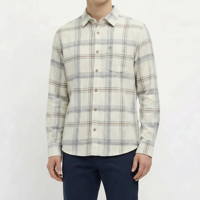 Men Natural Checked Casual Shirt