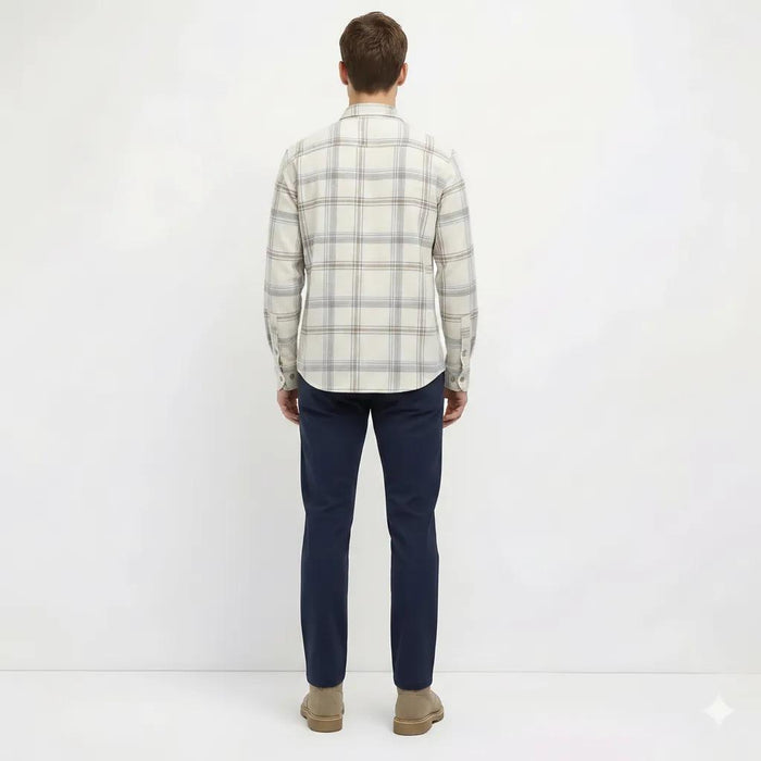 Men Natural Checked Casual Shirt