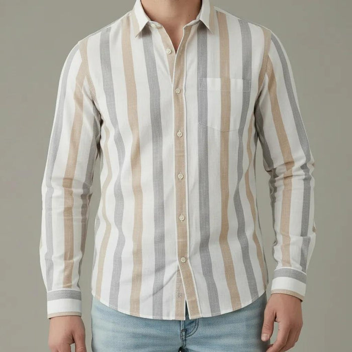 Men Natural Colourblocked Casual Shirt
