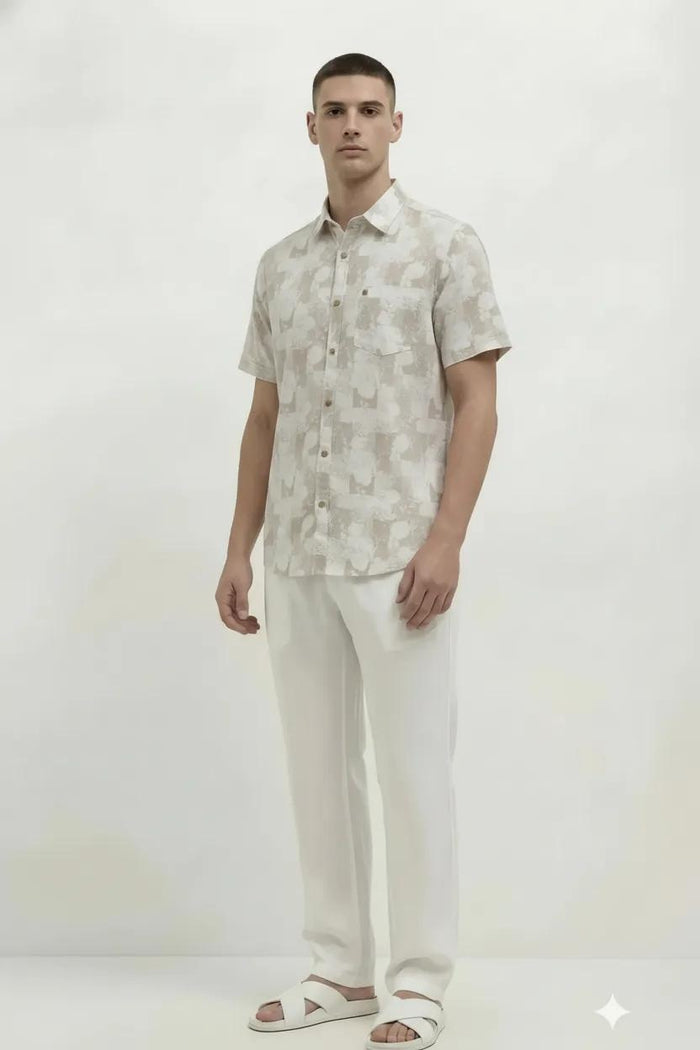 Men Natural Colourblocked Casual Shirt