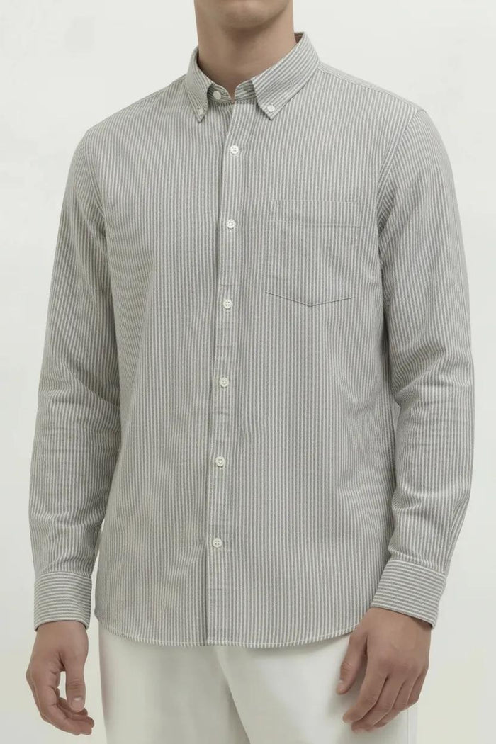 Men Natural Multi Stripes Striped Casual Shirt