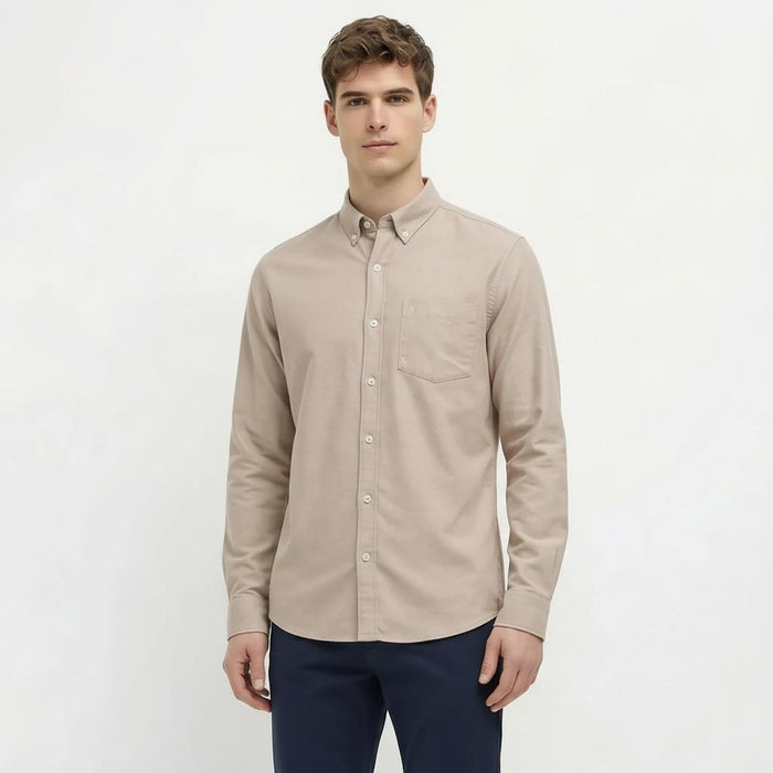 Men Natural Solid Casual Shirt