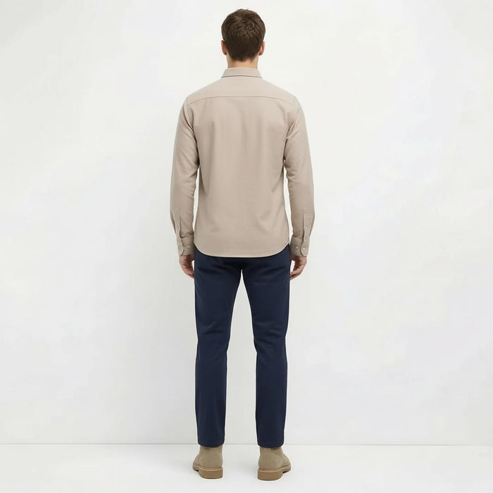 Men Natural Solid Casual Shirt