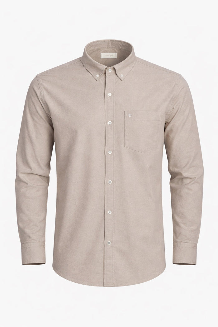 Men Natural Solid Casual Shirt