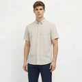 Men Natural Striped Casual Shirt