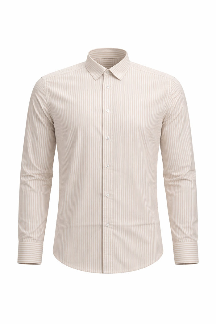 Men Natural Striped Casual Shirt