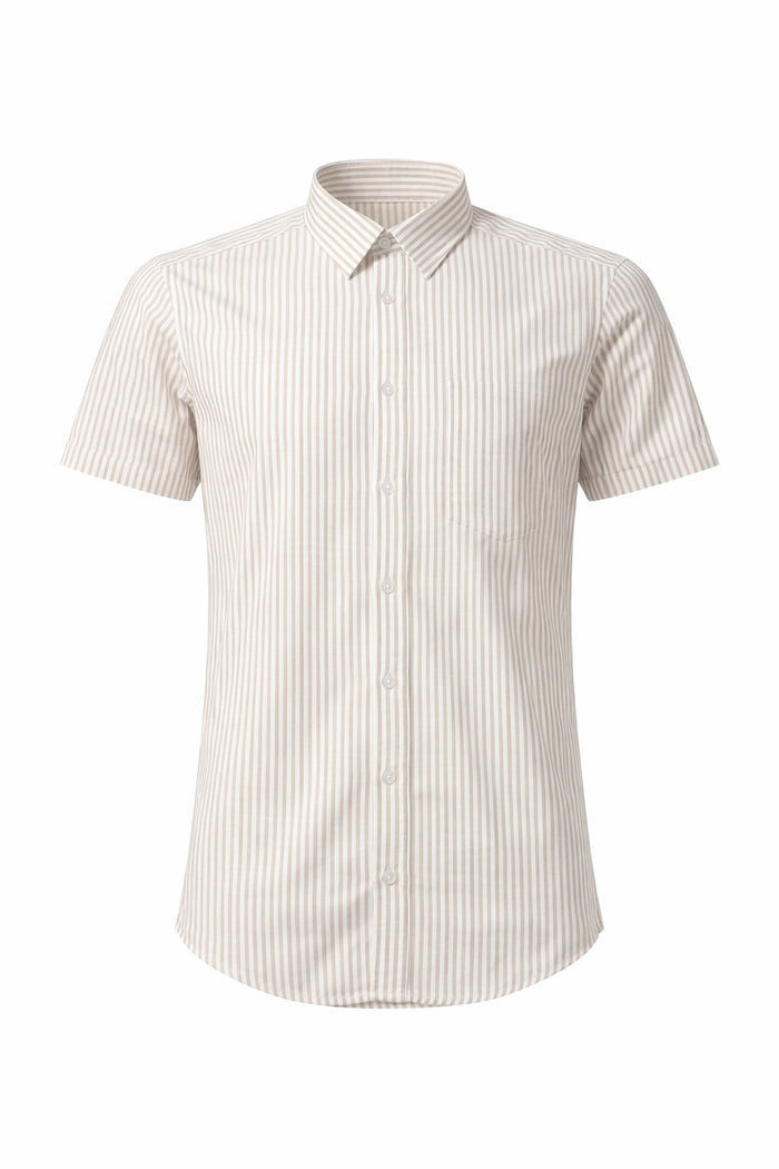 Men Natural Striped Casual Shirt