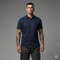 Men Navy Casual Shirt