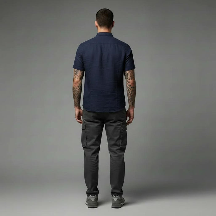 Men Navy Casual Shirt