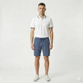 Men Navy Cotton Mid-Rise Shorts