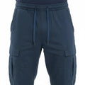 Men Navy Solid Regular Fit Track Pants