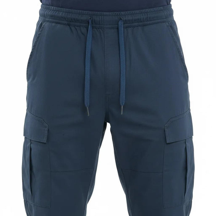 Men Navy Solid Regular Fit Track Pants