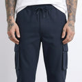Men Navy Solid Regular Fit Track Pants