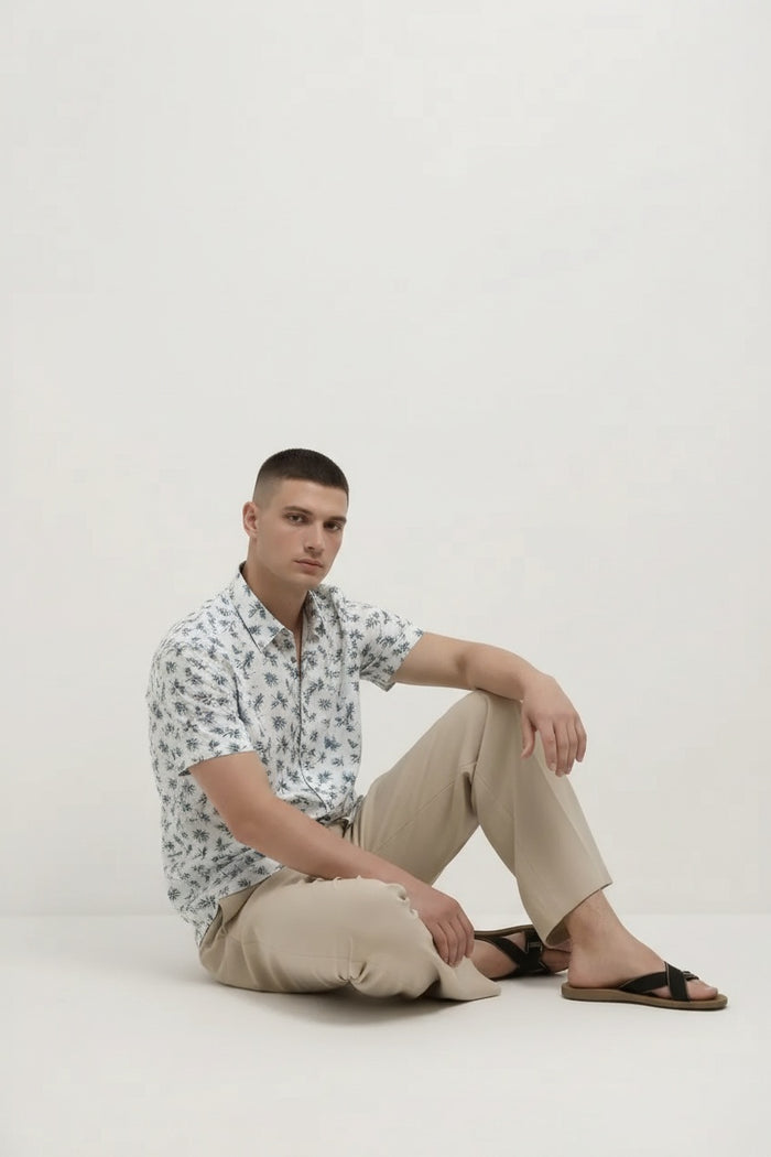 Men Nile Floral Printed Casual Shirt