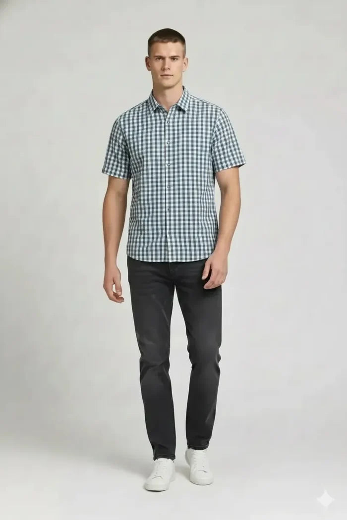 Men Nile Gingham Checks Checked Casual Shirt