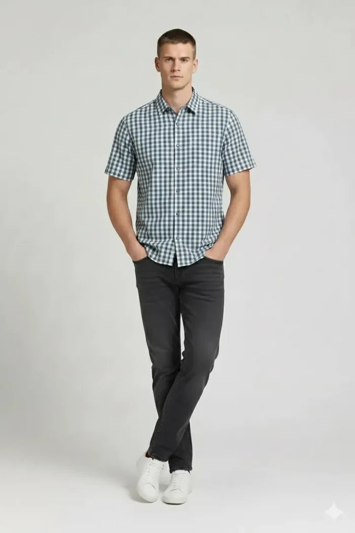 Men Nile Gingham Checks Checked Casual Shirt