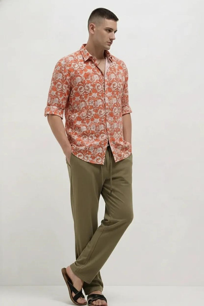Men Oak Regular Fit Track Pants