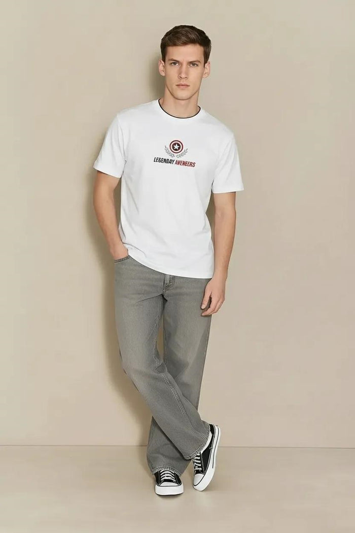 Men Off White Avengers Printed T-shirt
