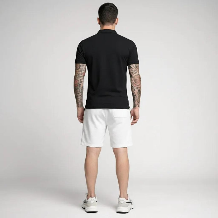 Men Off White Solid Shorts