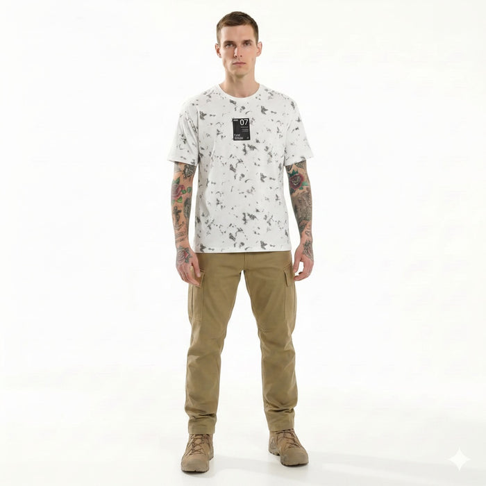 Men Off White Tie and Dye Dyed T-shirt