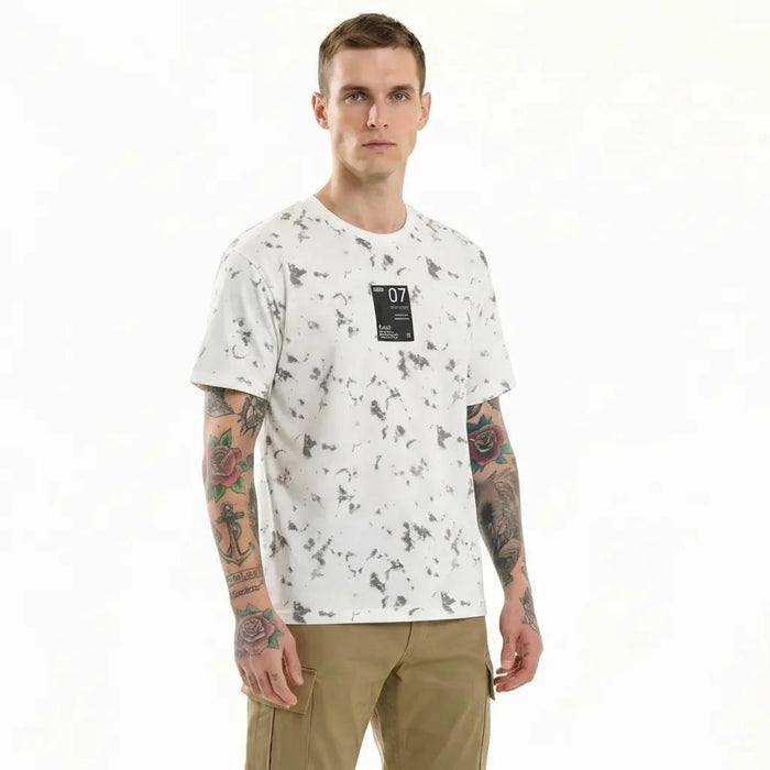 Men Off White Tie and Dye Dyed T-shirt