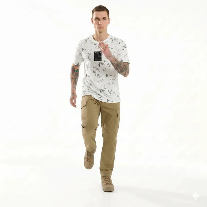 Men Off White Tie and Dye Dyed T-shirt
