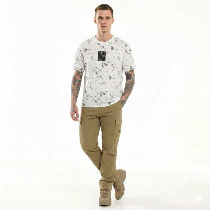 Men Off White Tie and Dye Dyed T-shirt