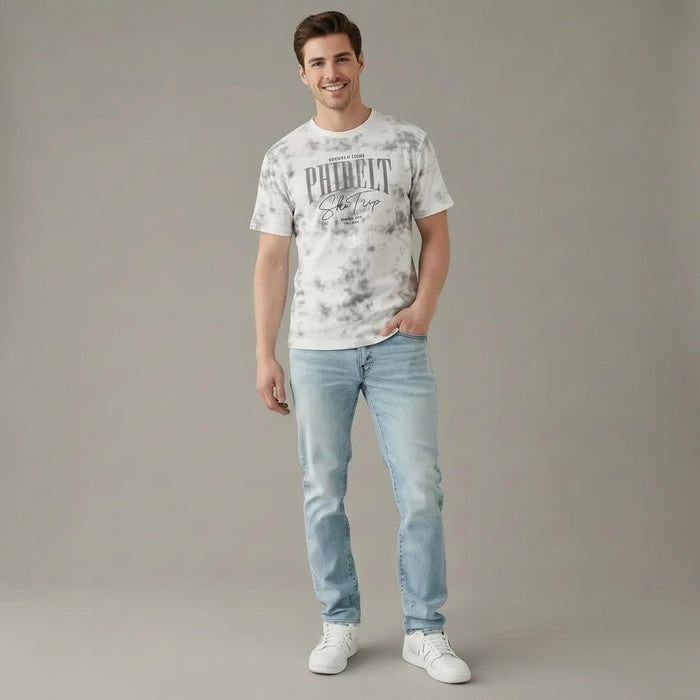 Men Off White Typography Dyed T-shirt