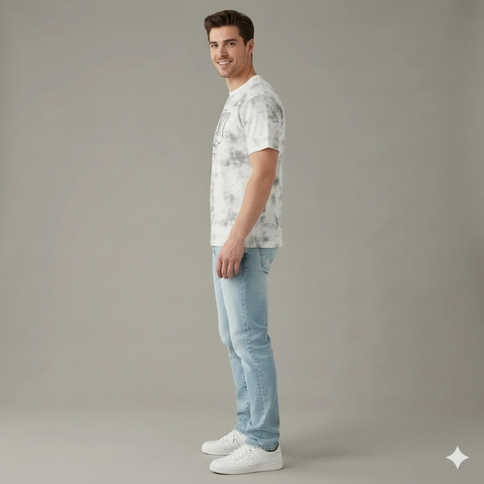 Men Off White Typography Dyed T-shirt
