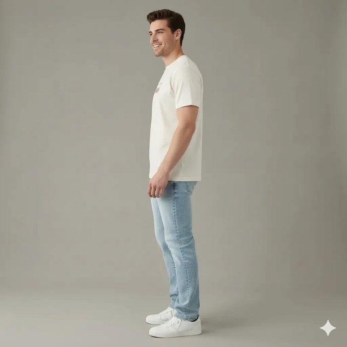 Men Off White Typography Printed T-shirt
