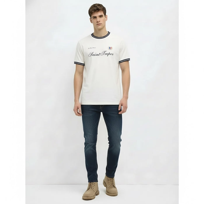 Men Off White Typography Printed T-shirt
