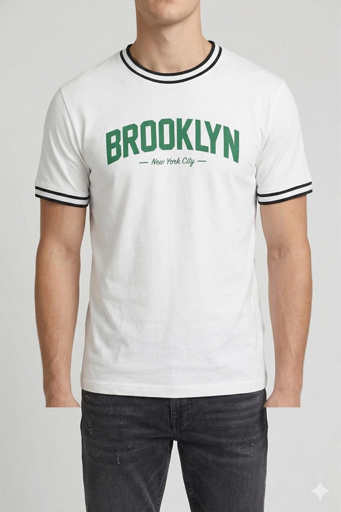Men Off White Typography Printed T-shirt