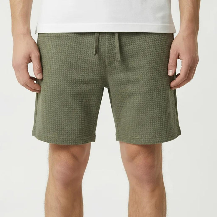 Men Olive Solid Shorts