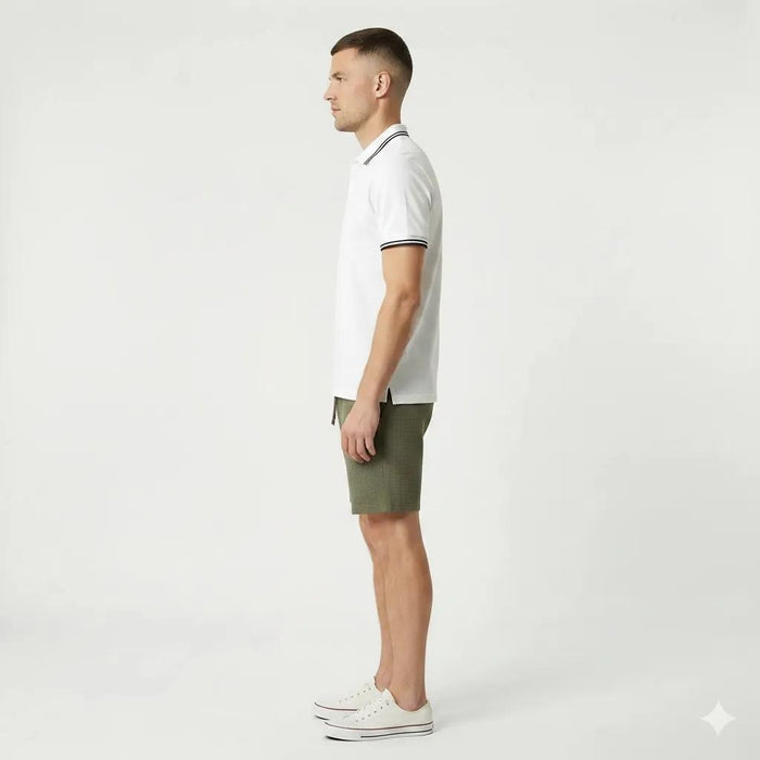 Men Olive Solid Shorts