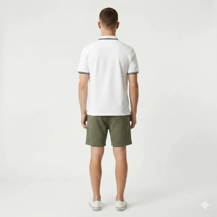 Men Olive Solid Shorts