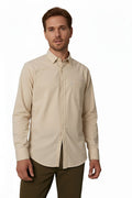 Men Onyx Solid Polo Neck Casual Shirt