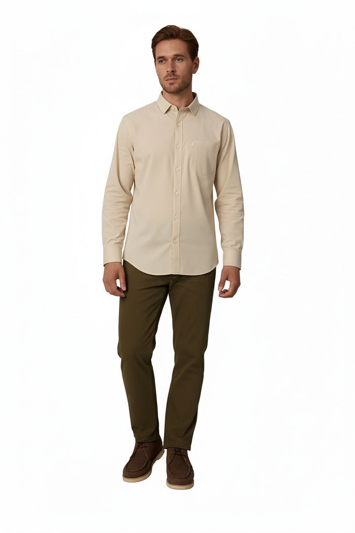 Men Onyx Solid Polo Neck Casual Shirt