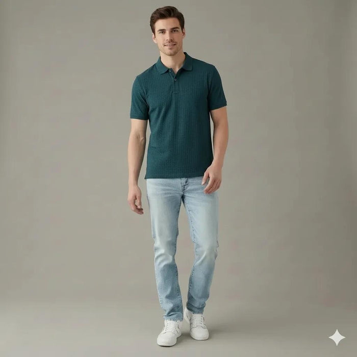 Men Pacific Polo Collar Solid T-shirt