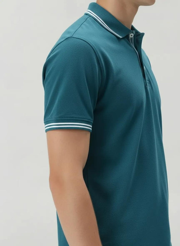Men Pacific Polo Collar Solid T-shirt