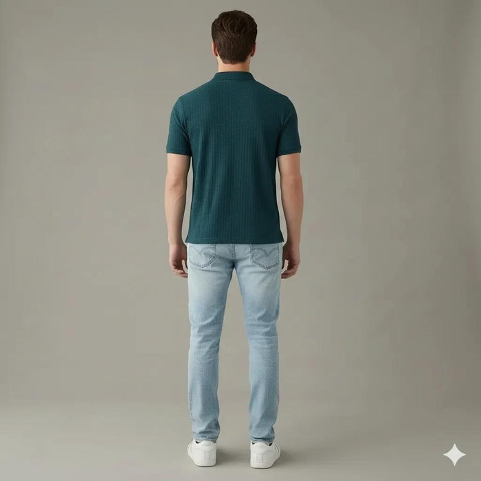 Men Pacific Polo Collar Solid T-shirt