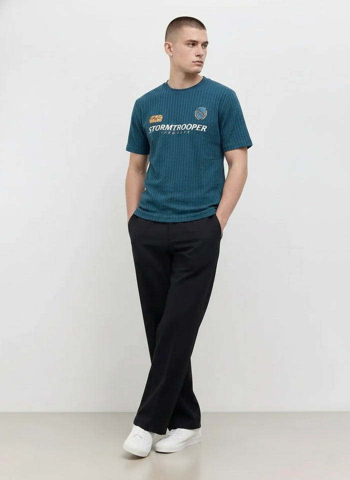Men Pacific Round Neck Printed T-shirt