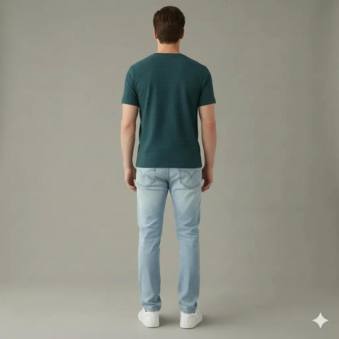 Men Pacific Round Neck  Solid T-shirt