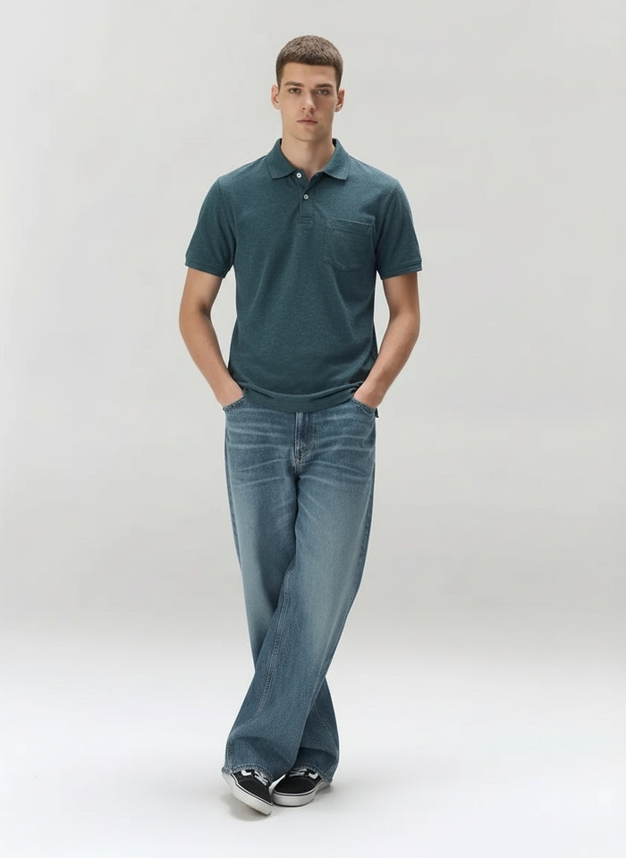 Men Pacific Sold Polo Collar T-shirt