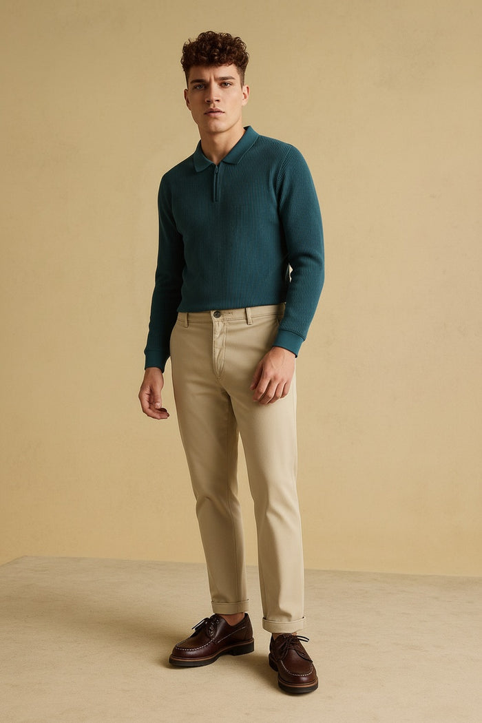 Men Pacific Solid Polo Collar T-shirt