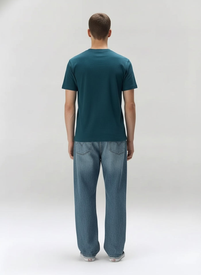 Men Pacific Solid Round Neck T-shirt