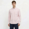 Men Peach Striped Casual Shirt