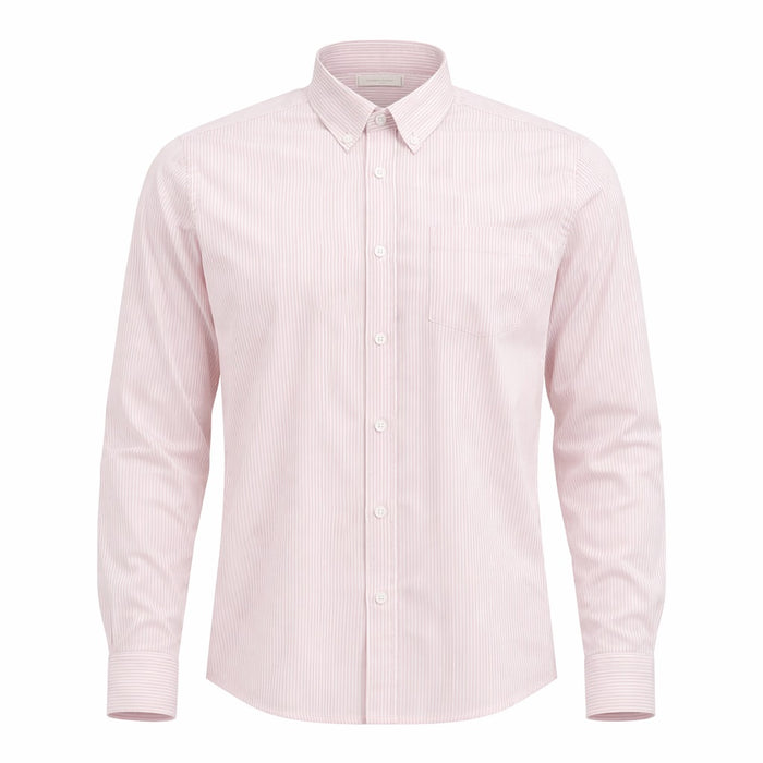 Men Peach Striped Casual Shirt